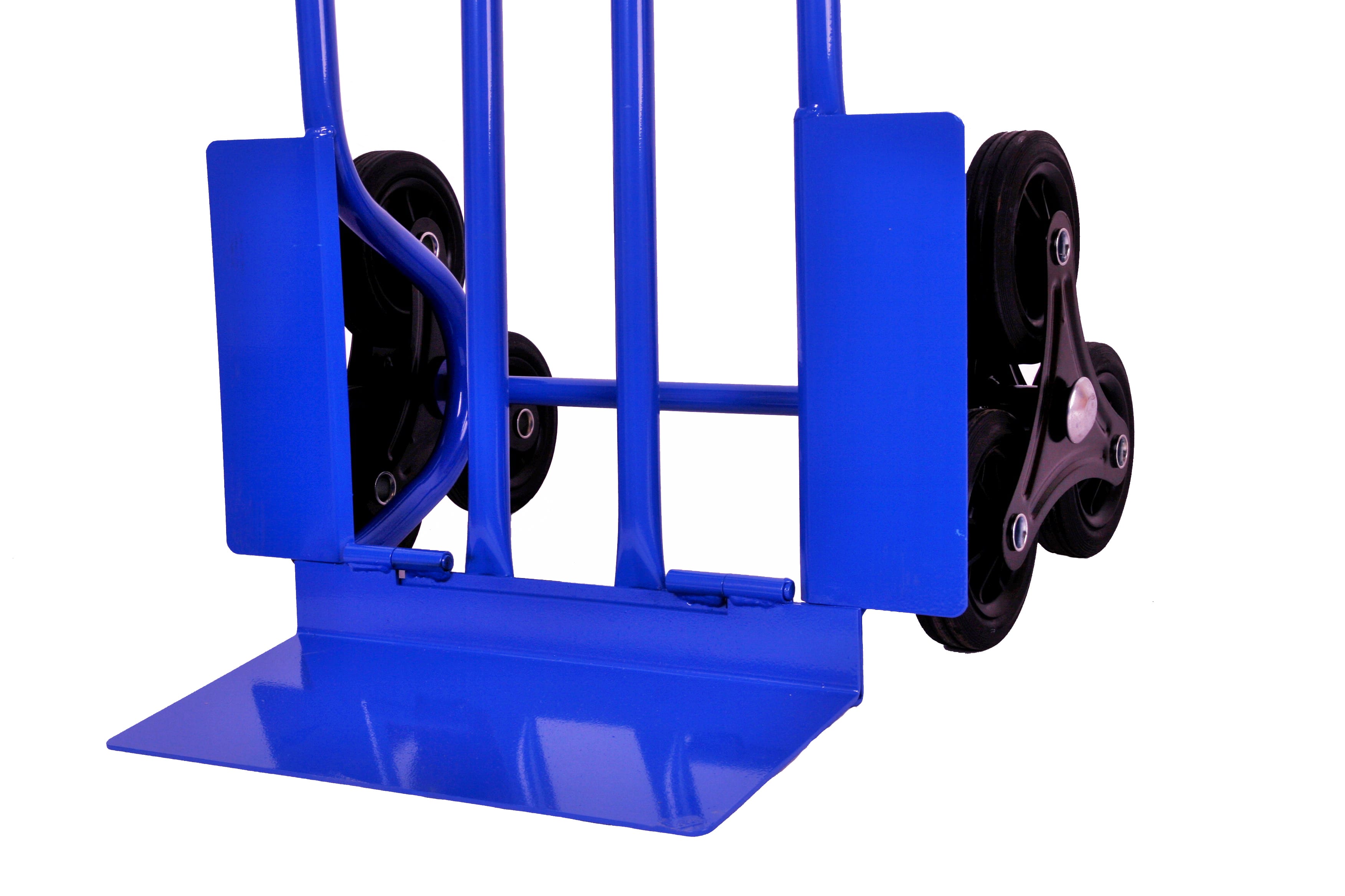 Treppenkarre aus Stahl, mit Vollgummi-Sternrad Ø160 mm, blau, Tragkraft 250 kg