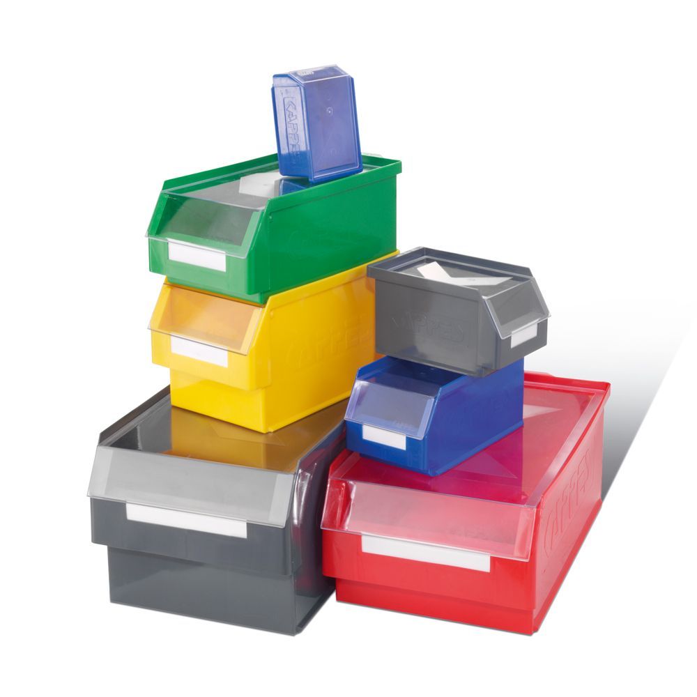 RasterPlan® Lagersichtkasten, ohne Deckel, Größen 1 - 8, in 6 Farben