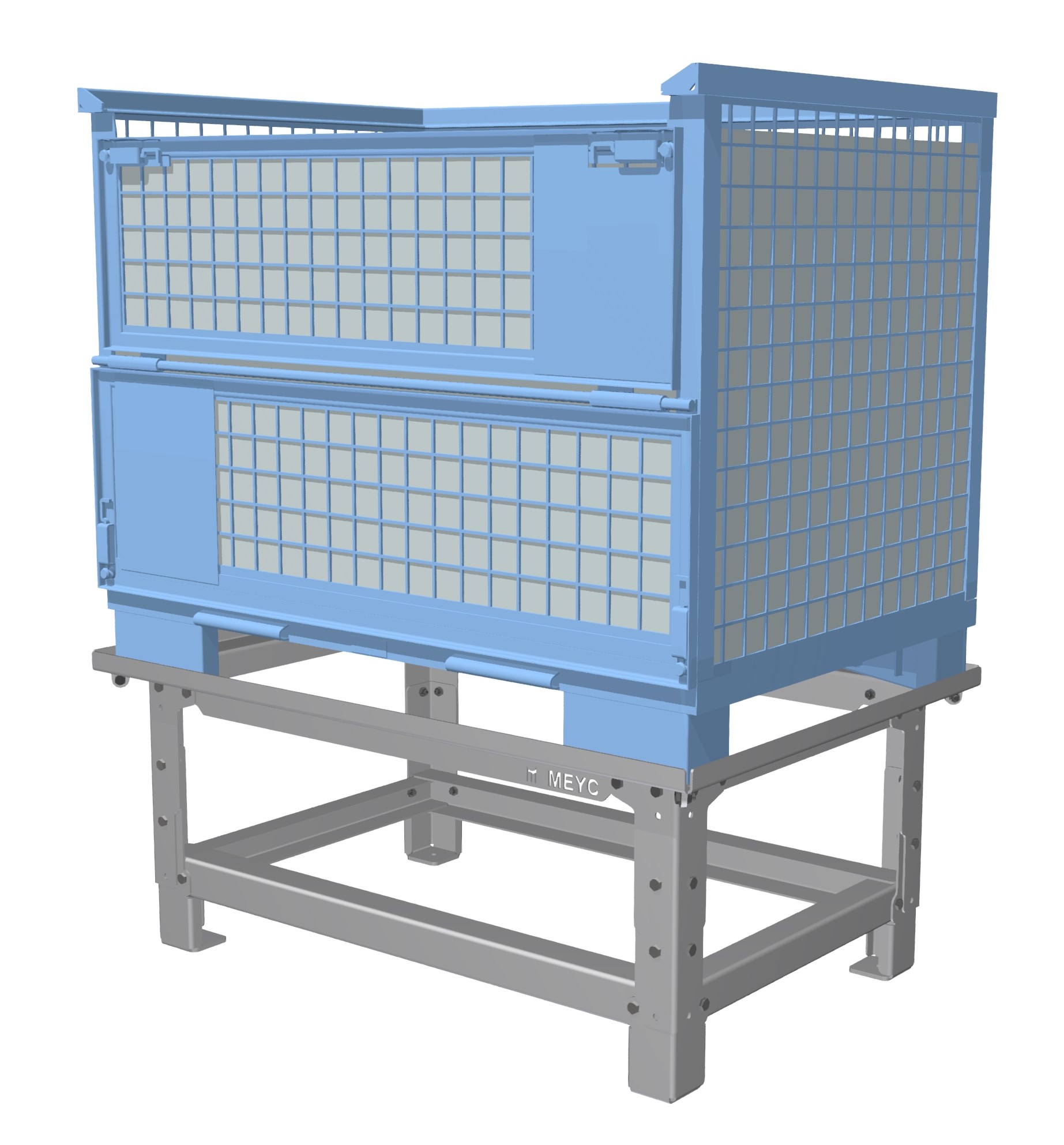 Gitterbox-Paletten-Untergestell – Traglast bis maximal 1200 kg