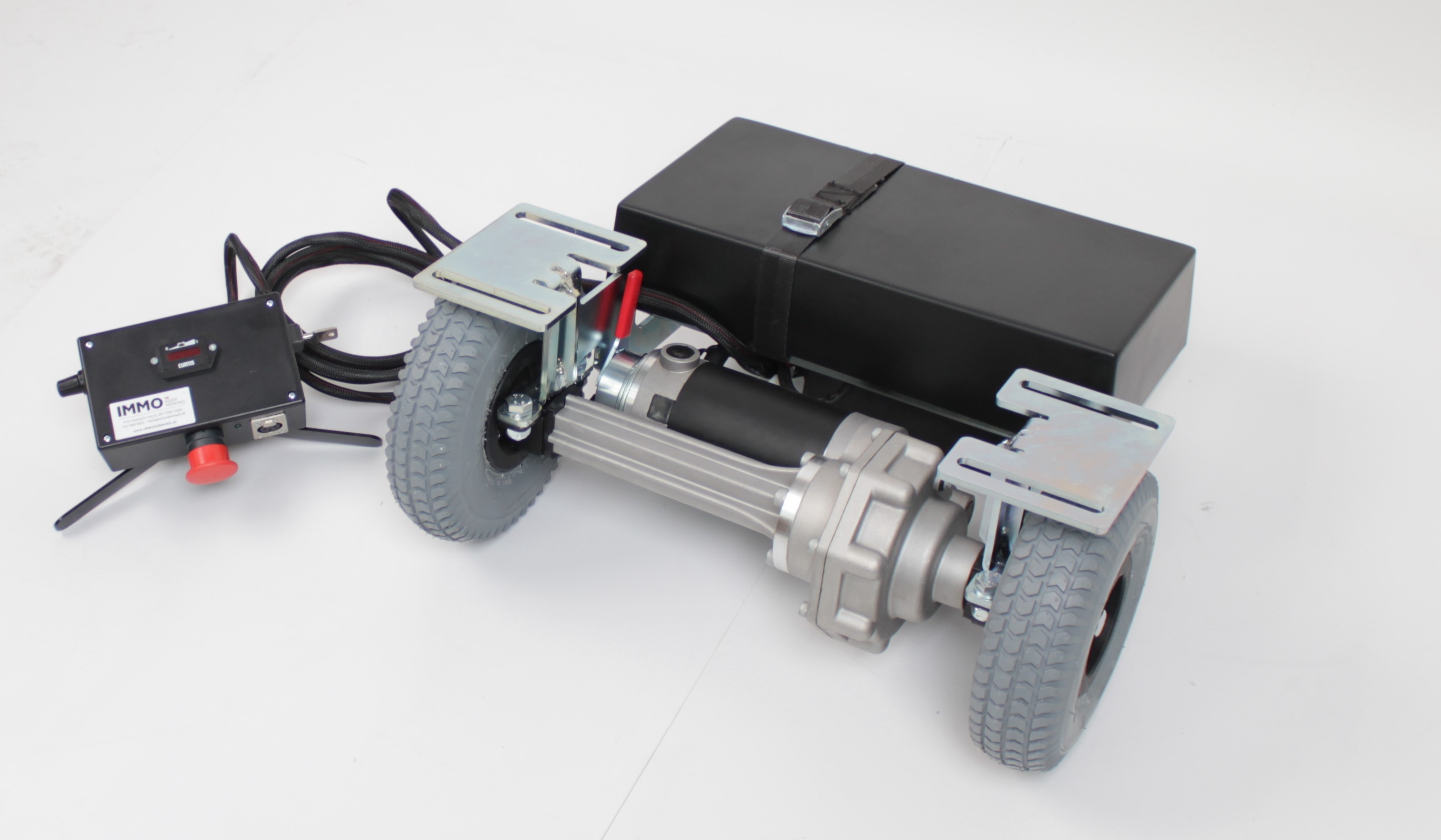 Geländegängiger elektrischer Fahrmotor zum nachrüsten, für Transportwagen bis 800 mm Breite
