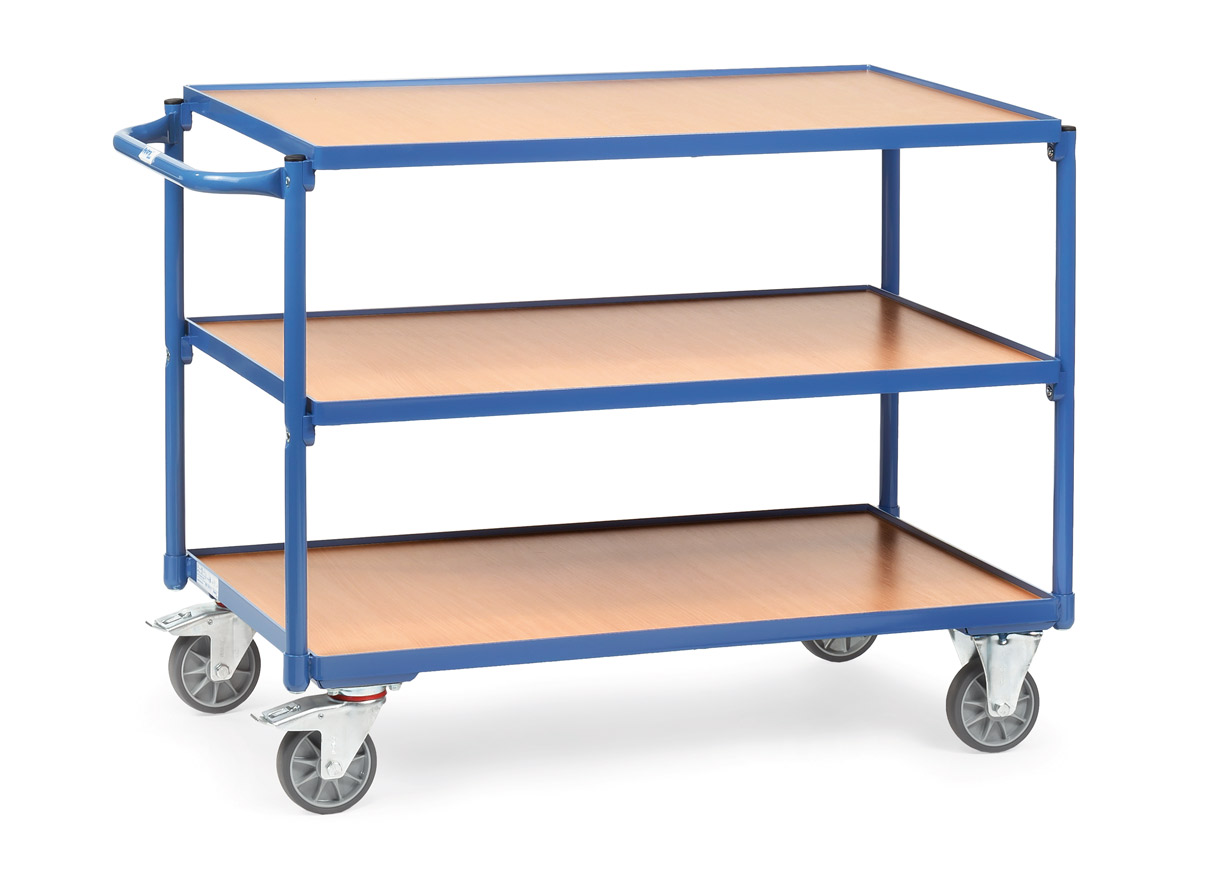 fetra® Tischwagen 2950 - Tragkraft 300 kg mit 3 Böden