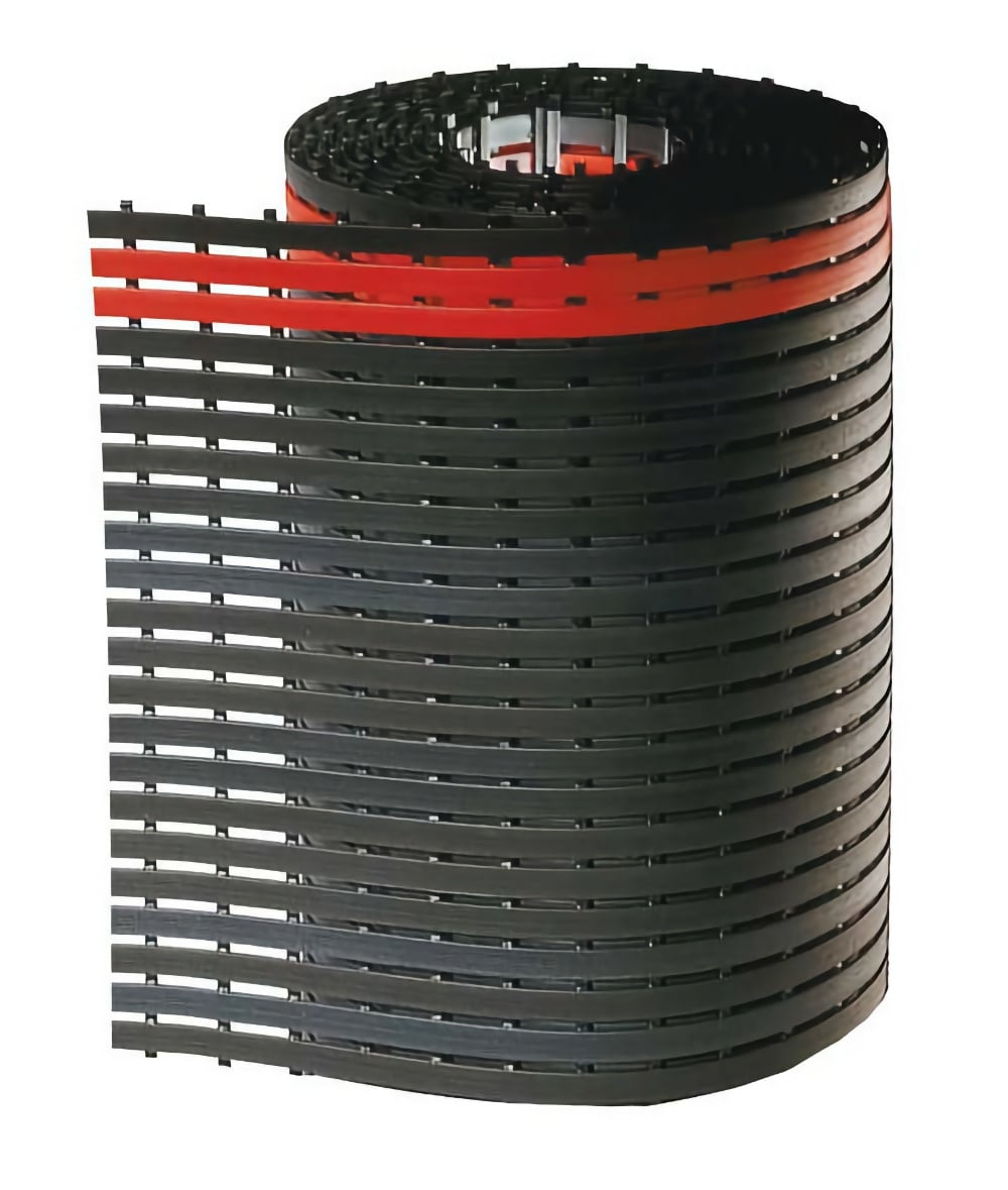 ErgoPlus® Bodenmatte aus Weich-PVC mit rotem Sicherheitsstreifen