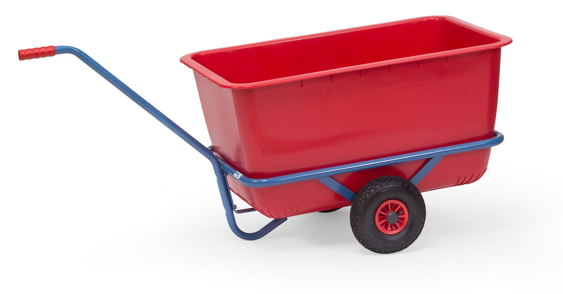 fetra® Handwagen mit Kasten 4102, 200 l Kunststoffmulde