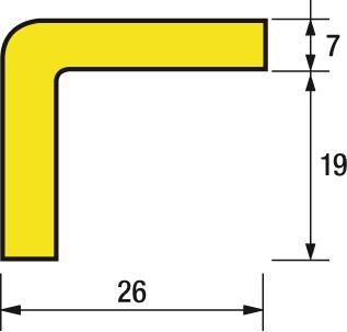 Flexibler Warn- und Prallschutz - Eckschutz Typ E ECO G/S, 1.000 mm