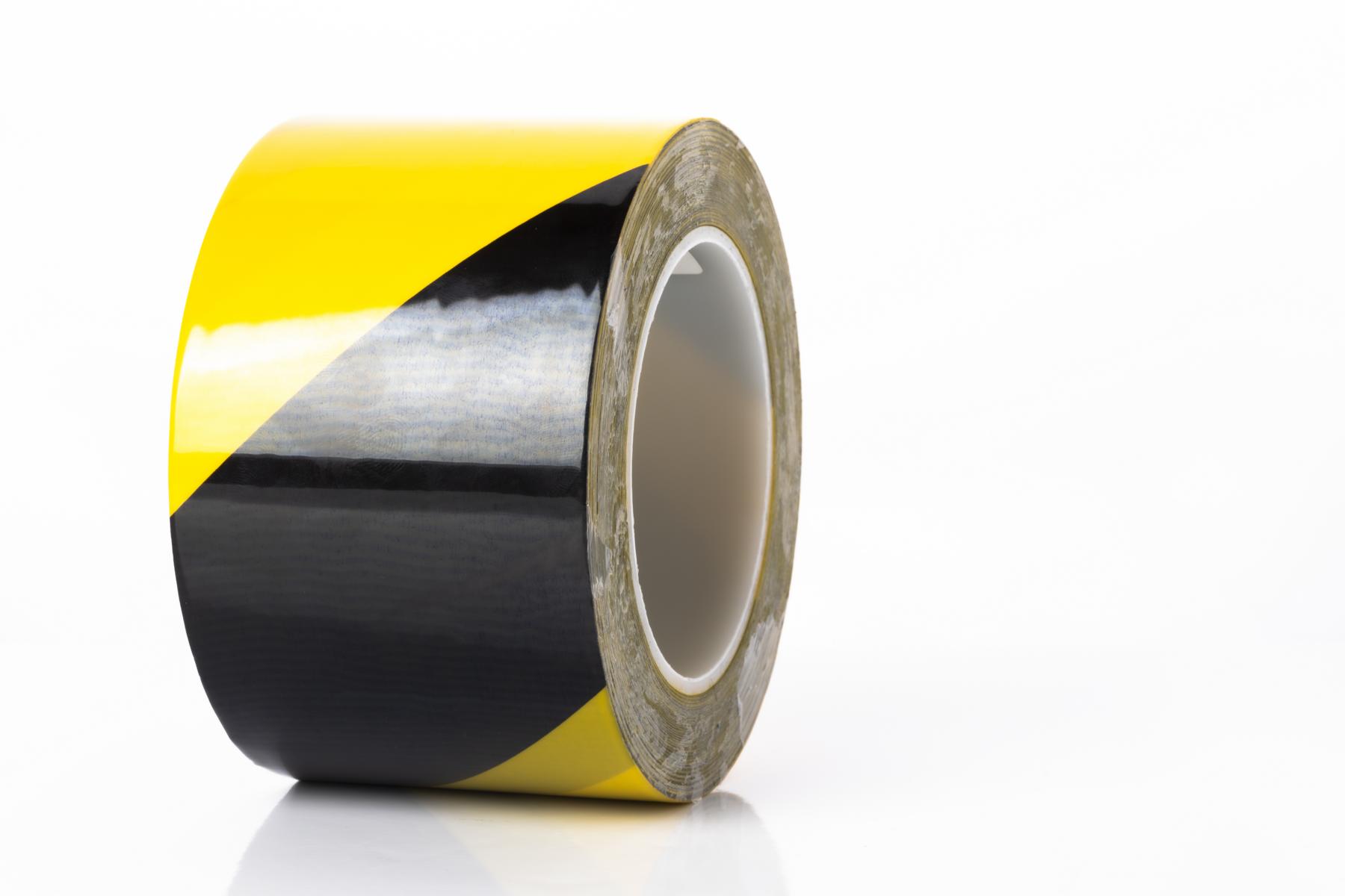 Bodenmarkierungsband Traffic Tape® Extra - Dicke 0,2 mm, 50 mm Breite, Gelb/Schwarz