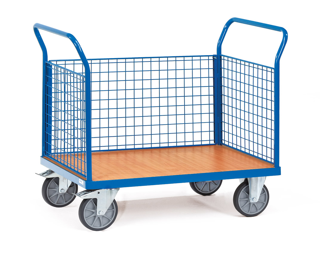 fetra® Dreiwandwagen mit Gitterwänden 1530 - Tragkraft 500 kg