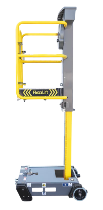 MUNK Vertikalmastlift FlexxLift 1.5, manuelle Bedienung mit Gasdruckfeder, Arbeitshöhe 3,5 Meter