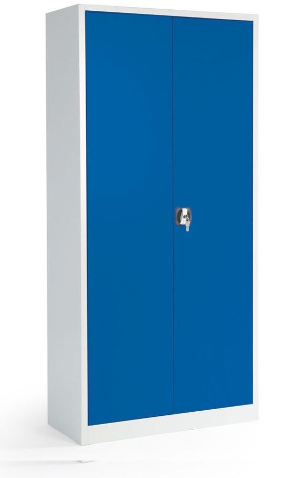 Stahlschrank BASIC Höhe 1800 mm,  Enzianblau RAL 5010